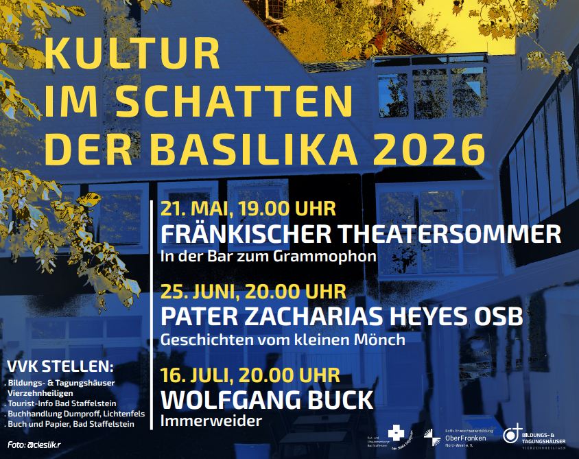 Werbeplakat für 'Kultur im Schatten der Basilika 2026'